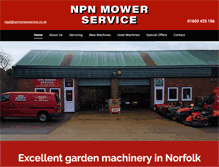 Tablet Screenshot of npnmowerservice.co.uk